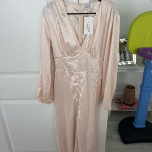 ASOS in the style Ivory Satin Button-Front dress